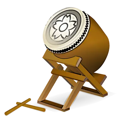 Cartoon Drum on Stand