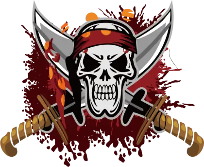 Pirate Skull with Swords