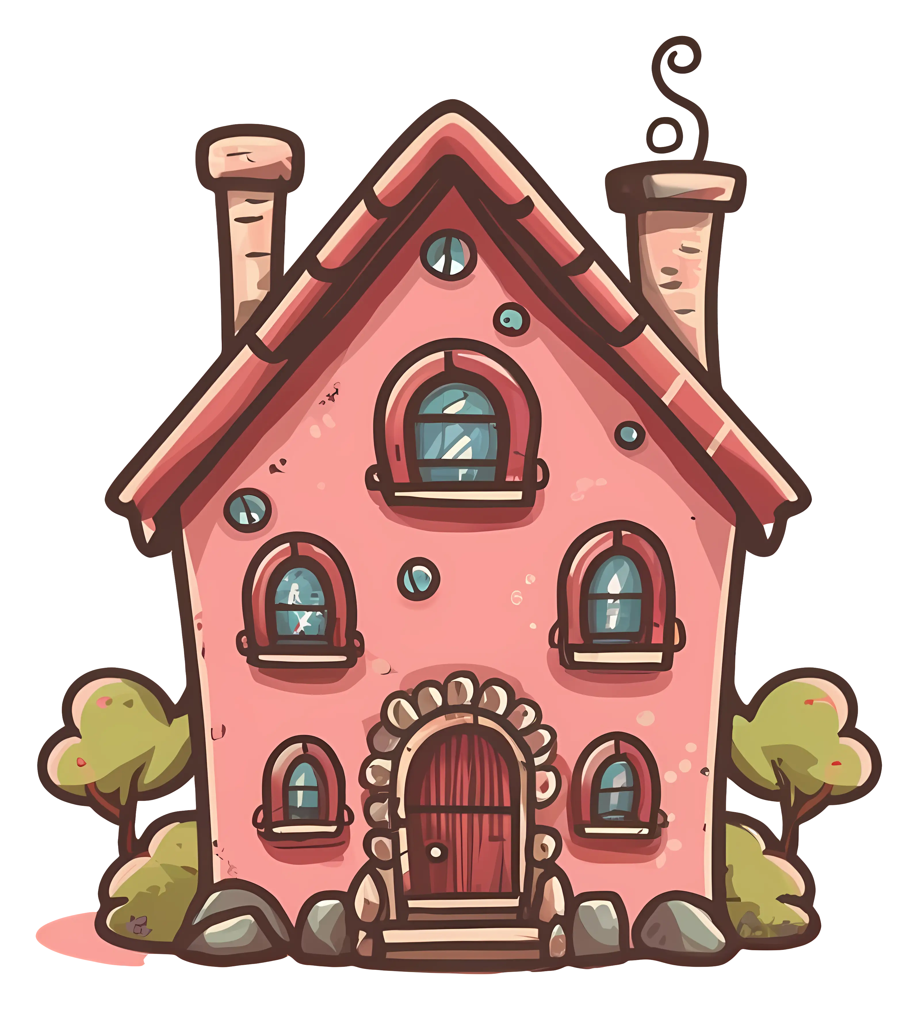 Cute Fantasy Style Cartoon House