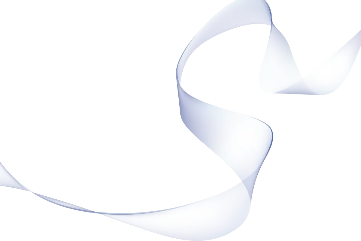 Flowing White Ribbon Design