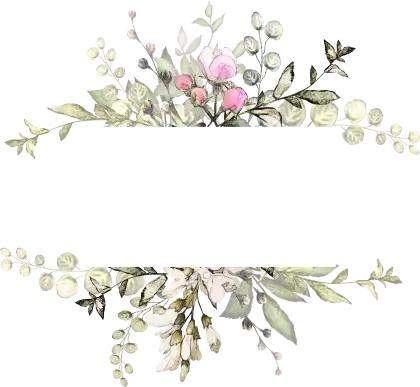 Botanical Watercolor Design Frame