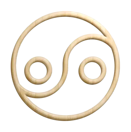 Wooden Yin Yang Symbol