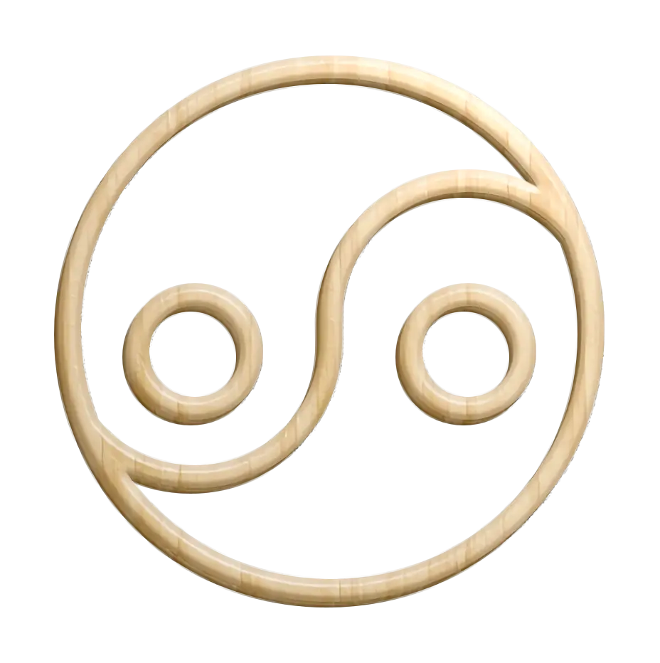 Wooden Yin Yang Symbol