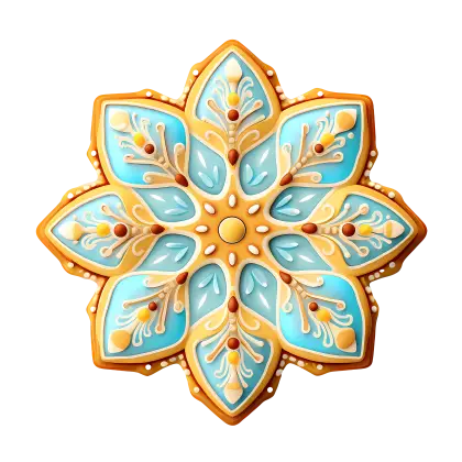 Beautifully Decorated Festive Cookie
