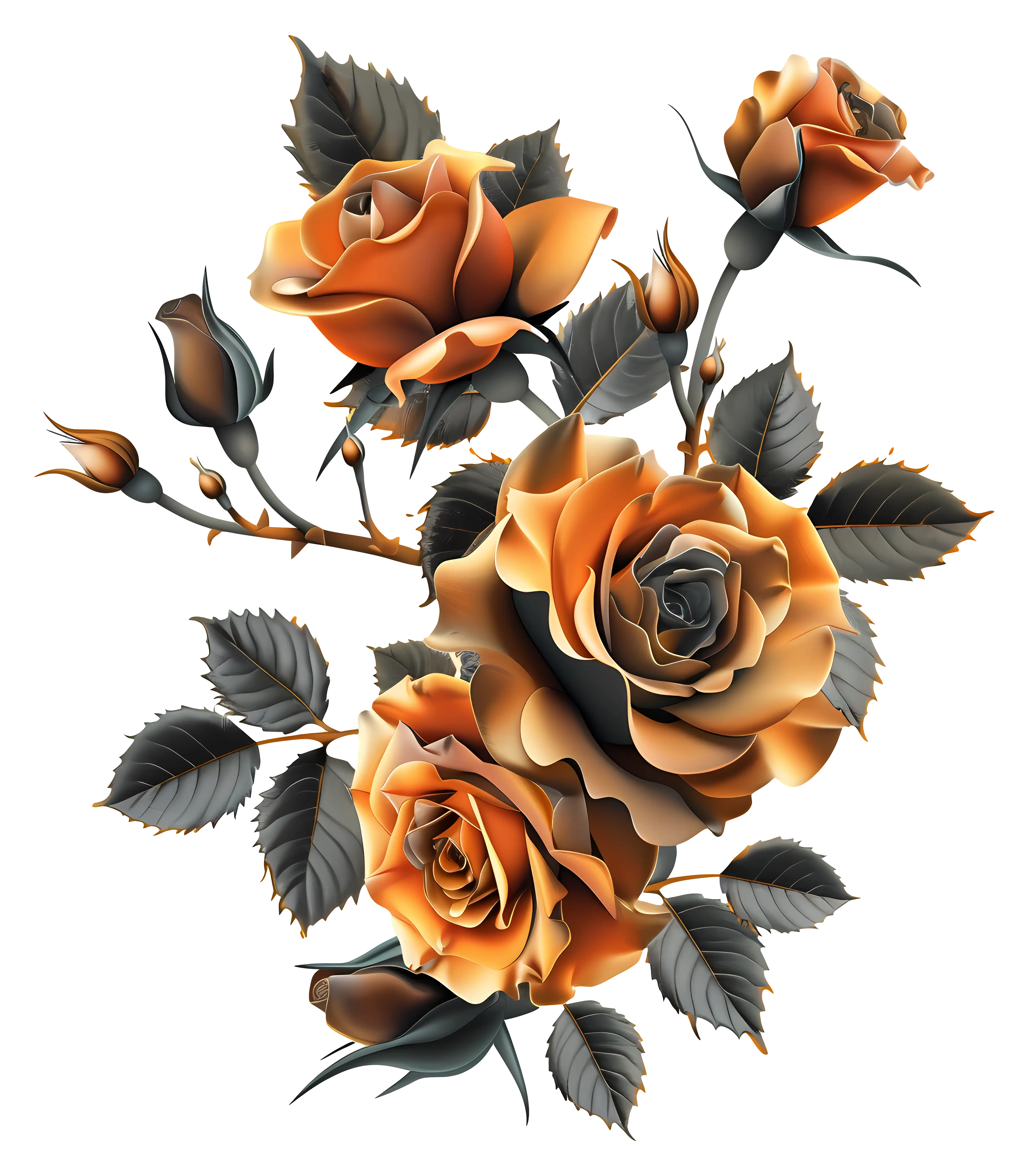 Beautiful Orange Roses Bouquet