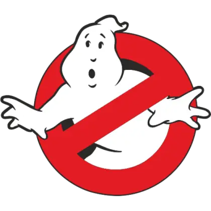 Ghostbusters Logo Featuring a Ghost and Strikethrough Circle