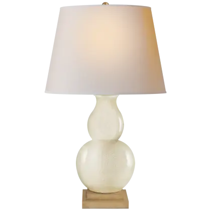 Table Lamp with White Shade