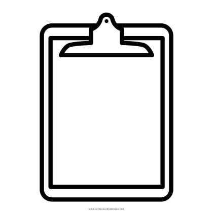 Minimalist Clipboard Outline Illustration