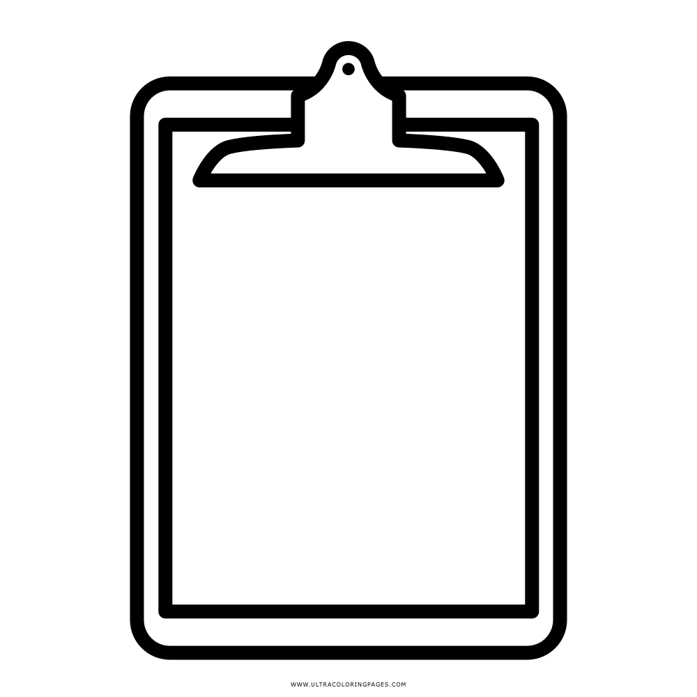 Minimalist Clipboard Outline Illustration