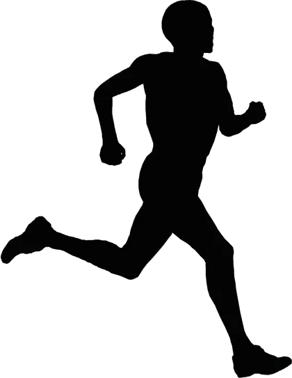Silhouette of a Runner in Motion