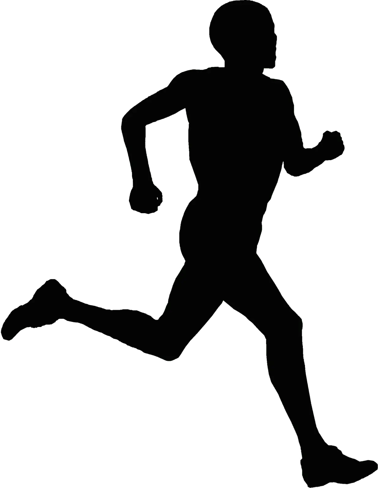 Silhouette of a Runner in Motion