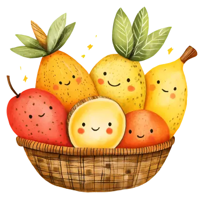 Smiling Fruit Basket