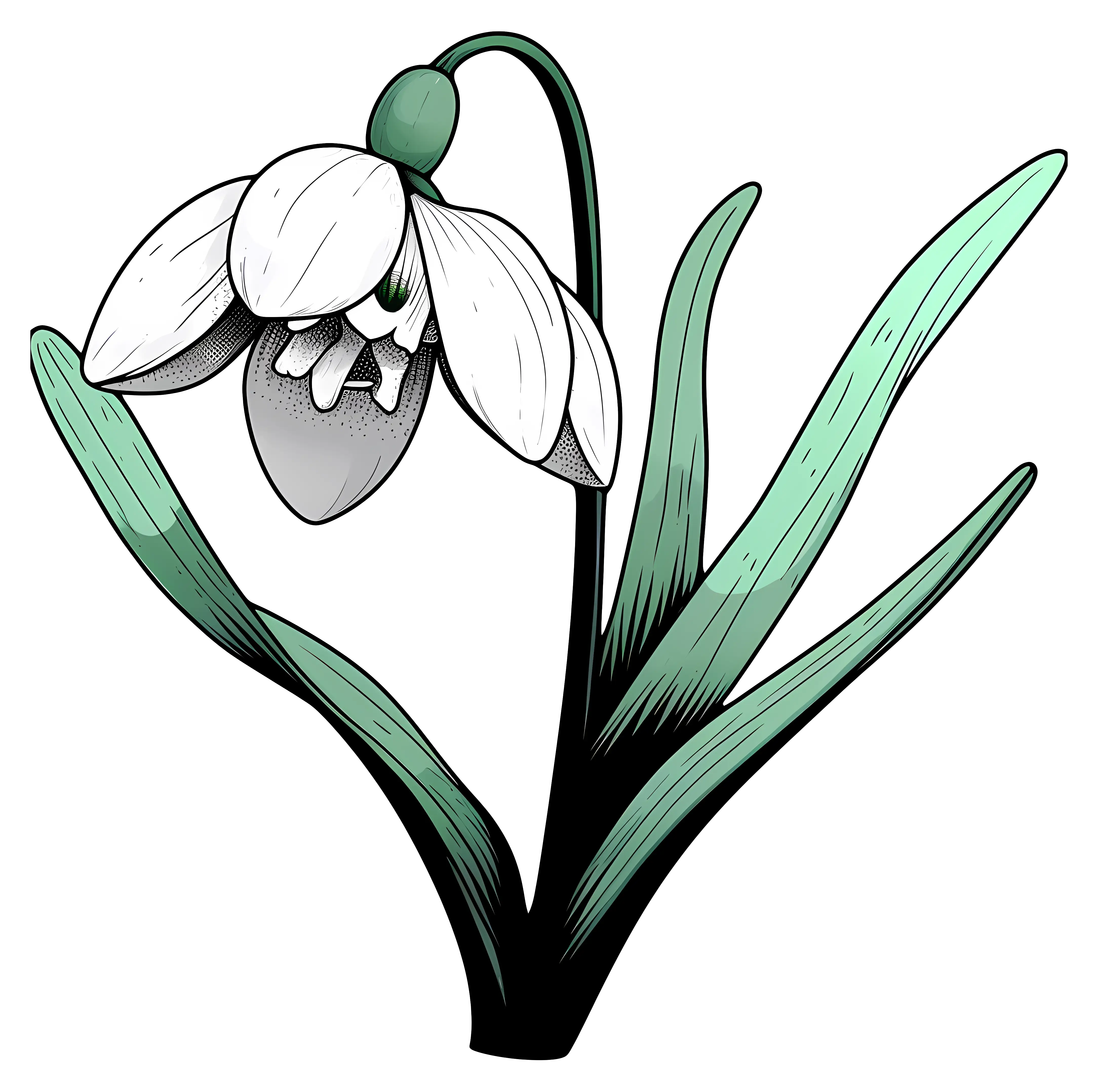 White Snowdrop Flower