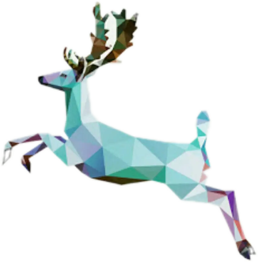 Abstract Geometric Deer Illustration