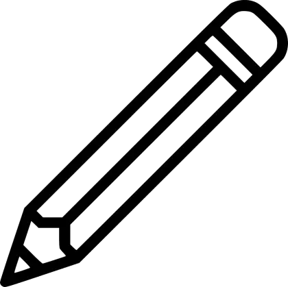 Black Pencil Icon Representing Creativity