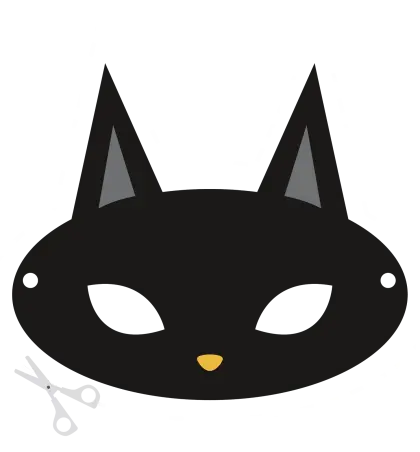 Black Cat Mask for Costume Parties