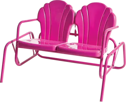 Pink Double Chair for Outdoor Seating