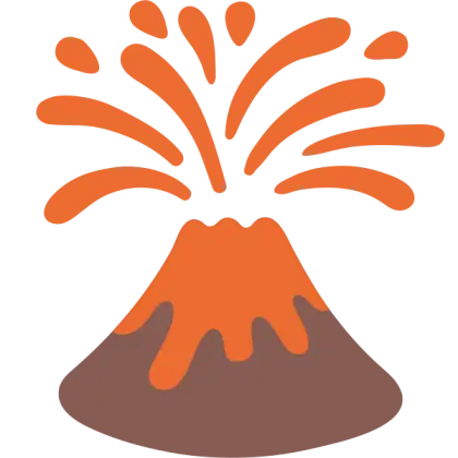 Illustration of an Erupting Volcano