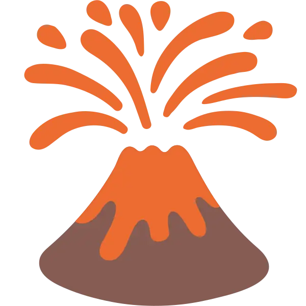 Illustration of an Erupting Volcano