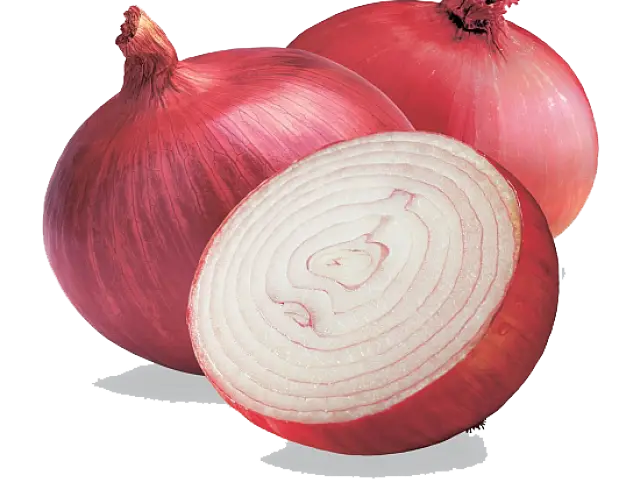 Whole and Sliced Red Onions for Cooking