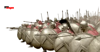 Spartan Warriors in Battle
