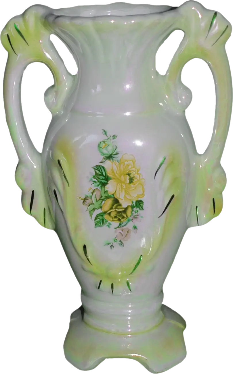 Decorative Vase with Floral Design