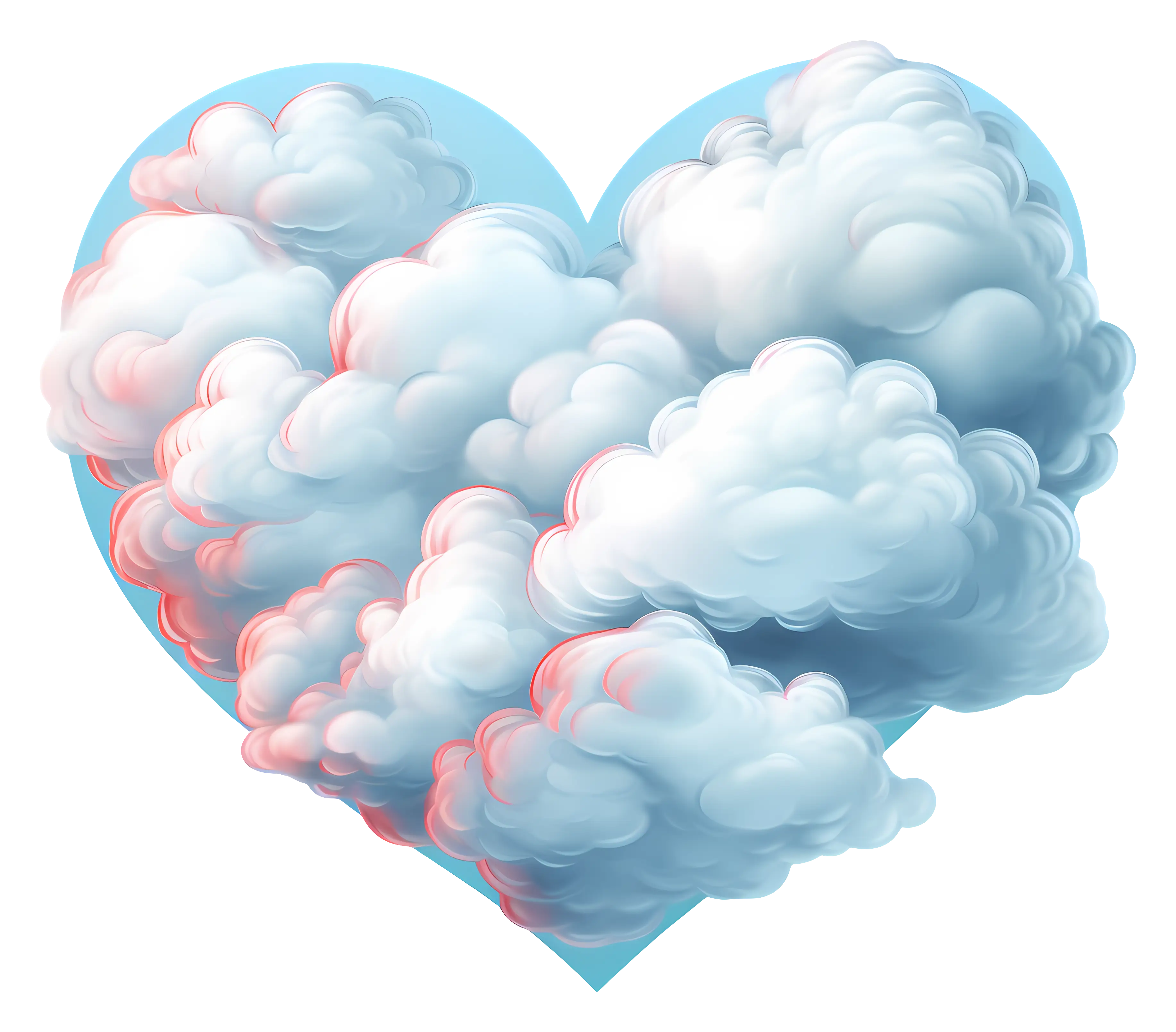 Heart-shaped Clouds in the Sky