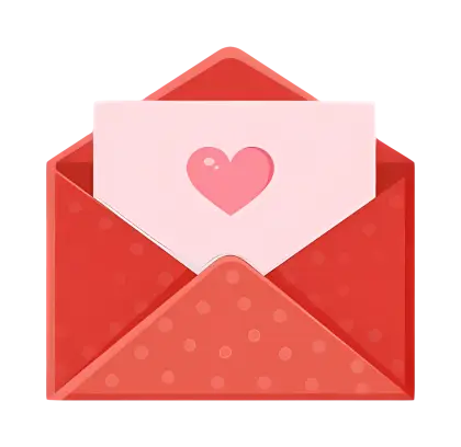 Red Envelope Containing Heart Card