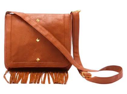 Boho Brown Leather Crossbody Bag