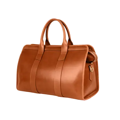 Elegant Brown Leather Handbag