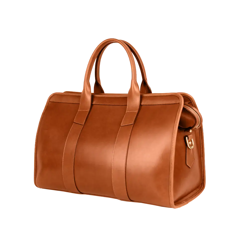 Elegant Brown Leather Handbag