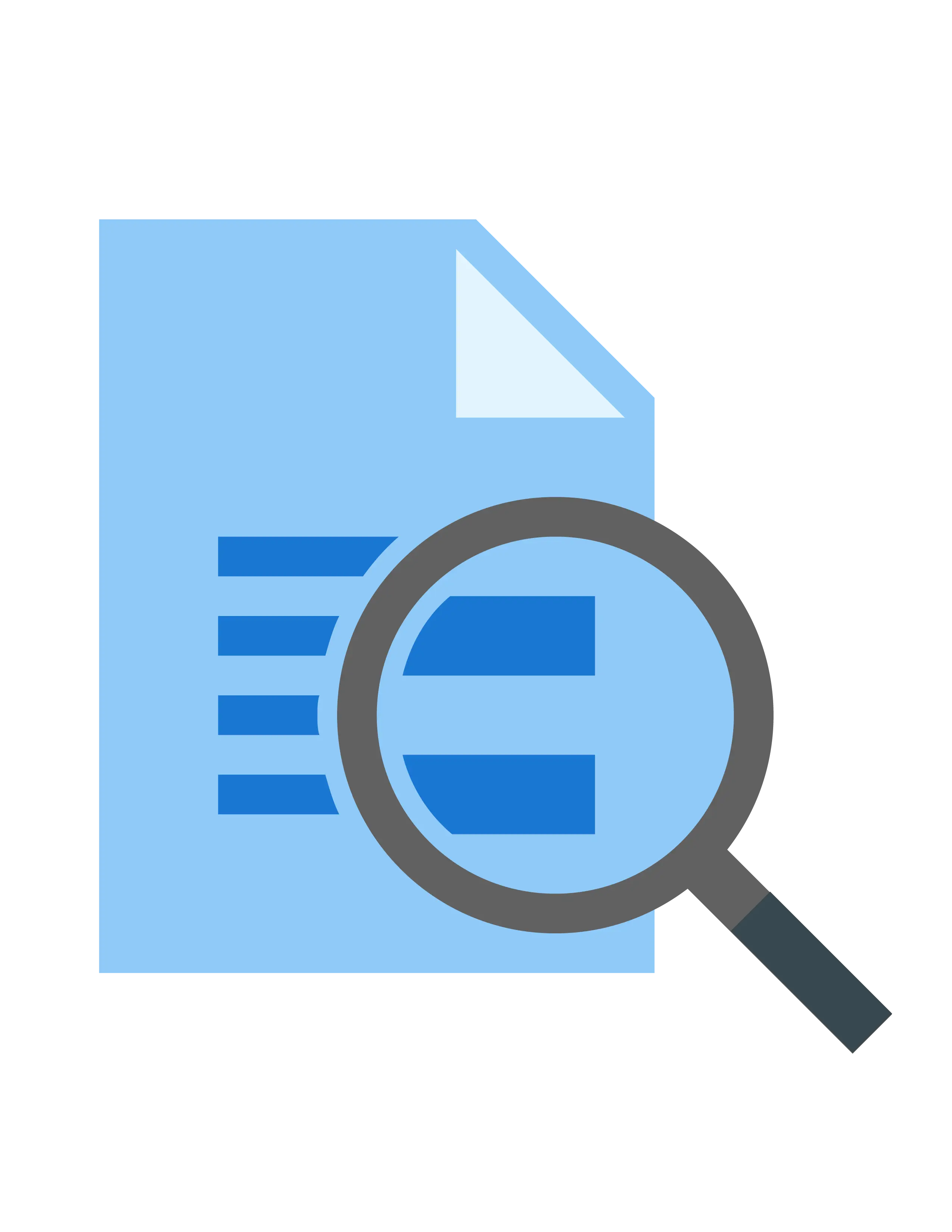 Magnifying Glass Over Document Symbol