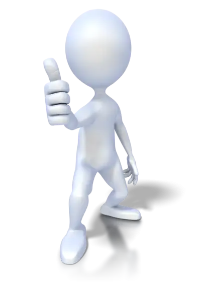 3D Figure Giving a Thumbs Up Gesture