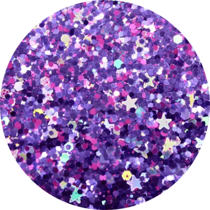 Purple Glitter with Star Accents for Crafting