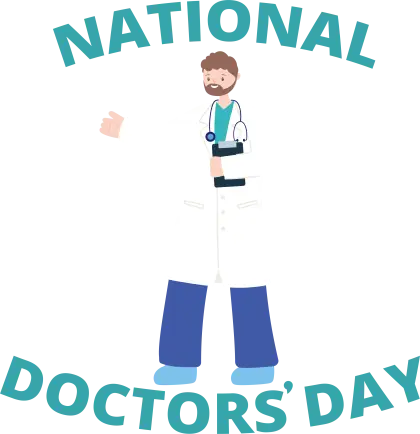 National Doctor&#039;s Day Stethoscope Illustration