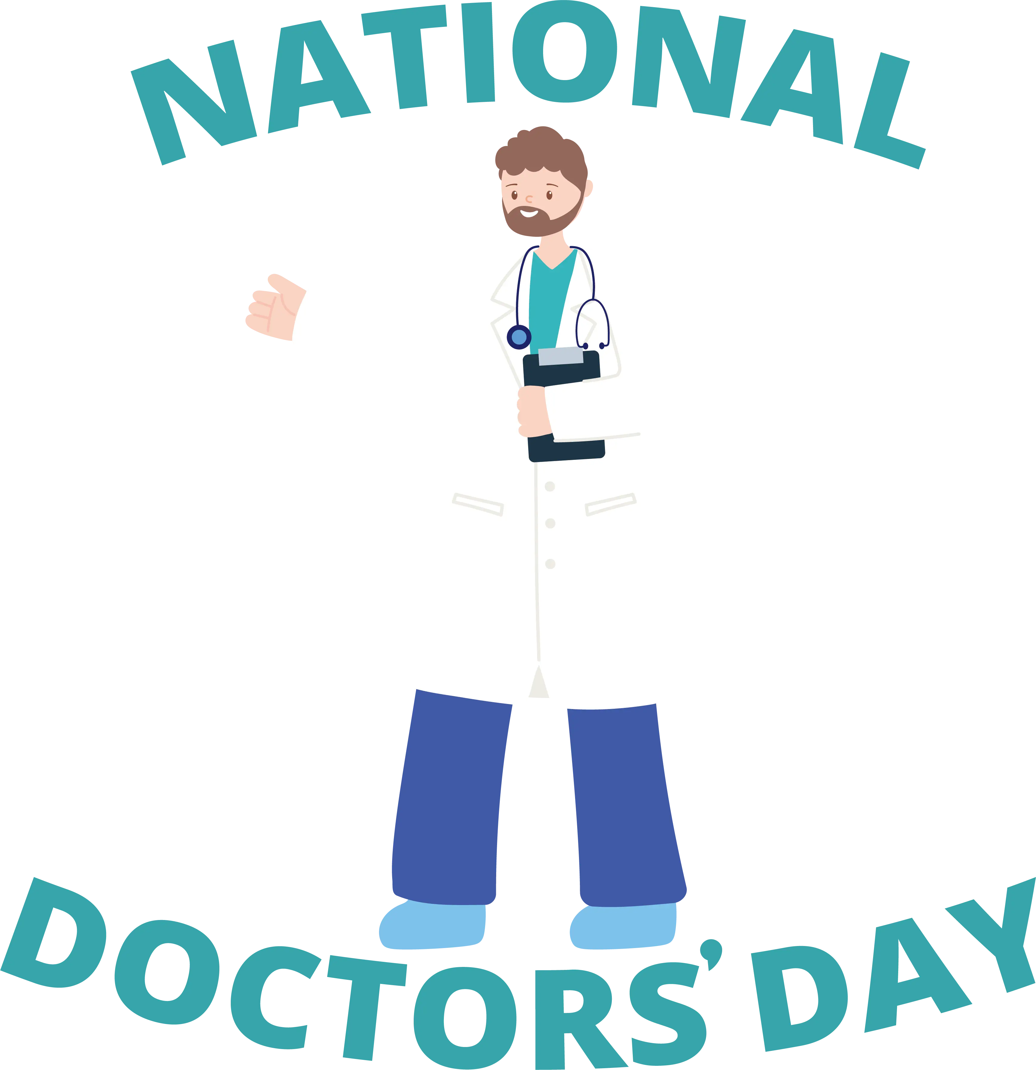 National Doctor's Day Stethoscope Illustration