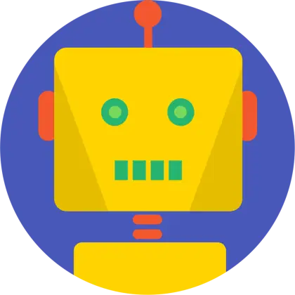 Colorful Robot Head Icon Illustration