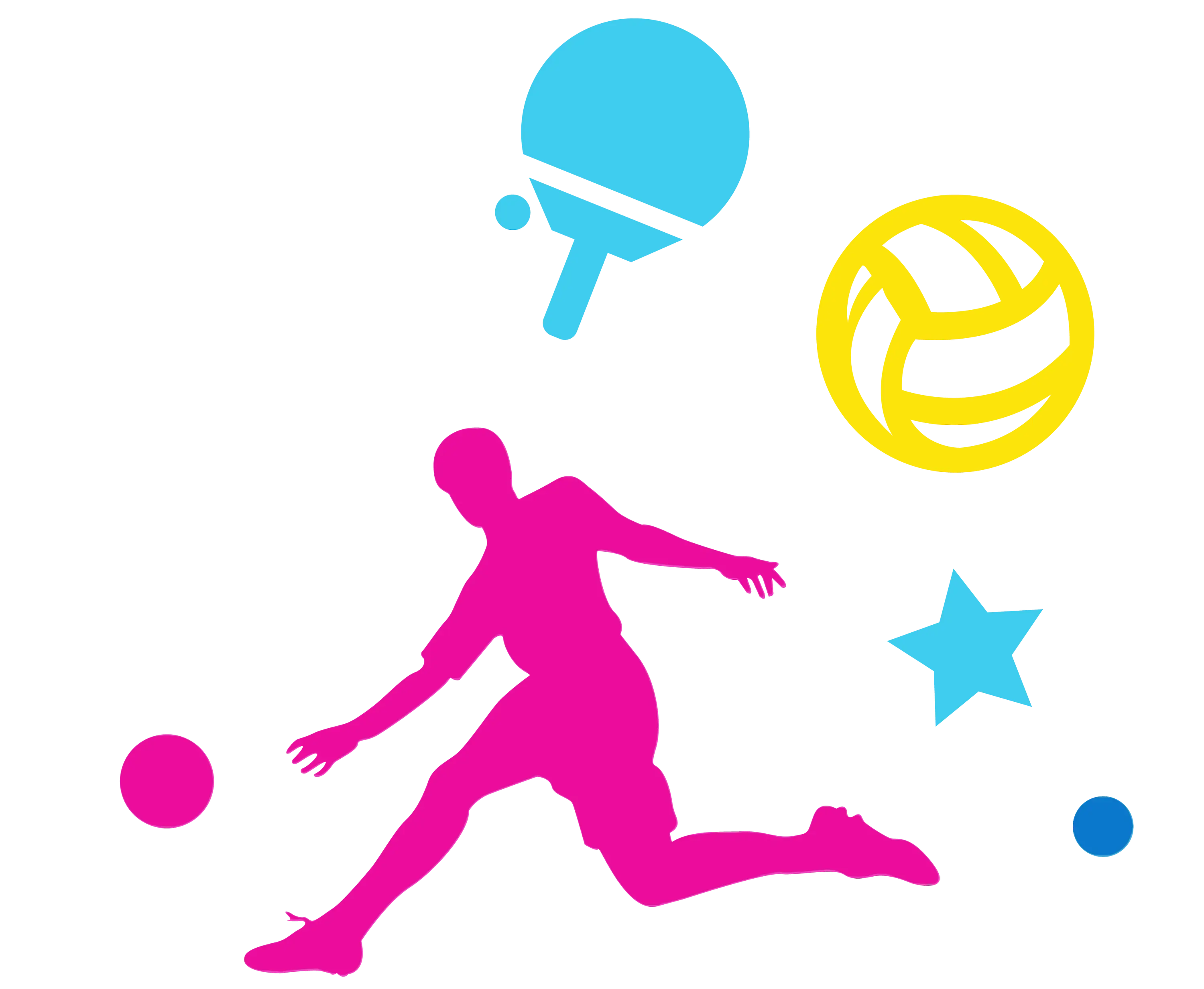 Sports Activity and Equipment Illustration