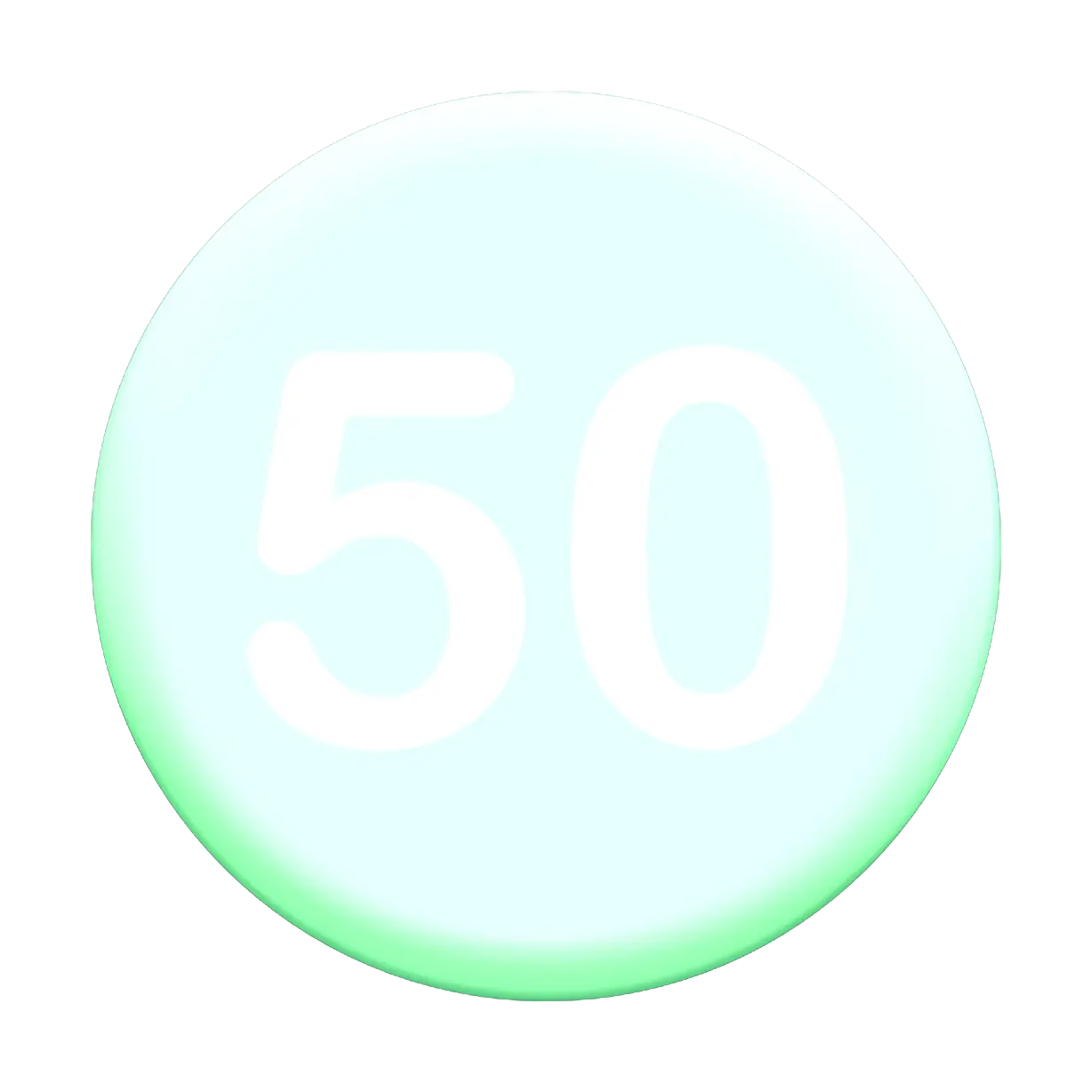 Circular Green Number 50 Icon