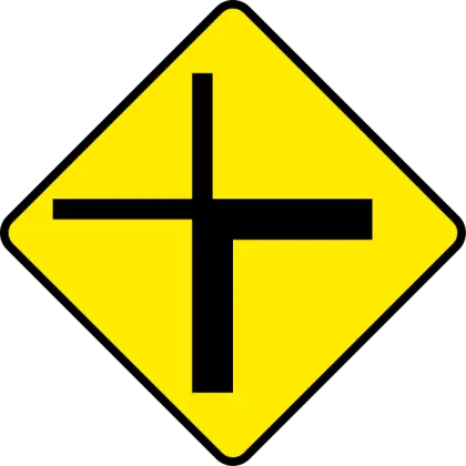 Yellow Traffic Crossing Sign for Road Safety