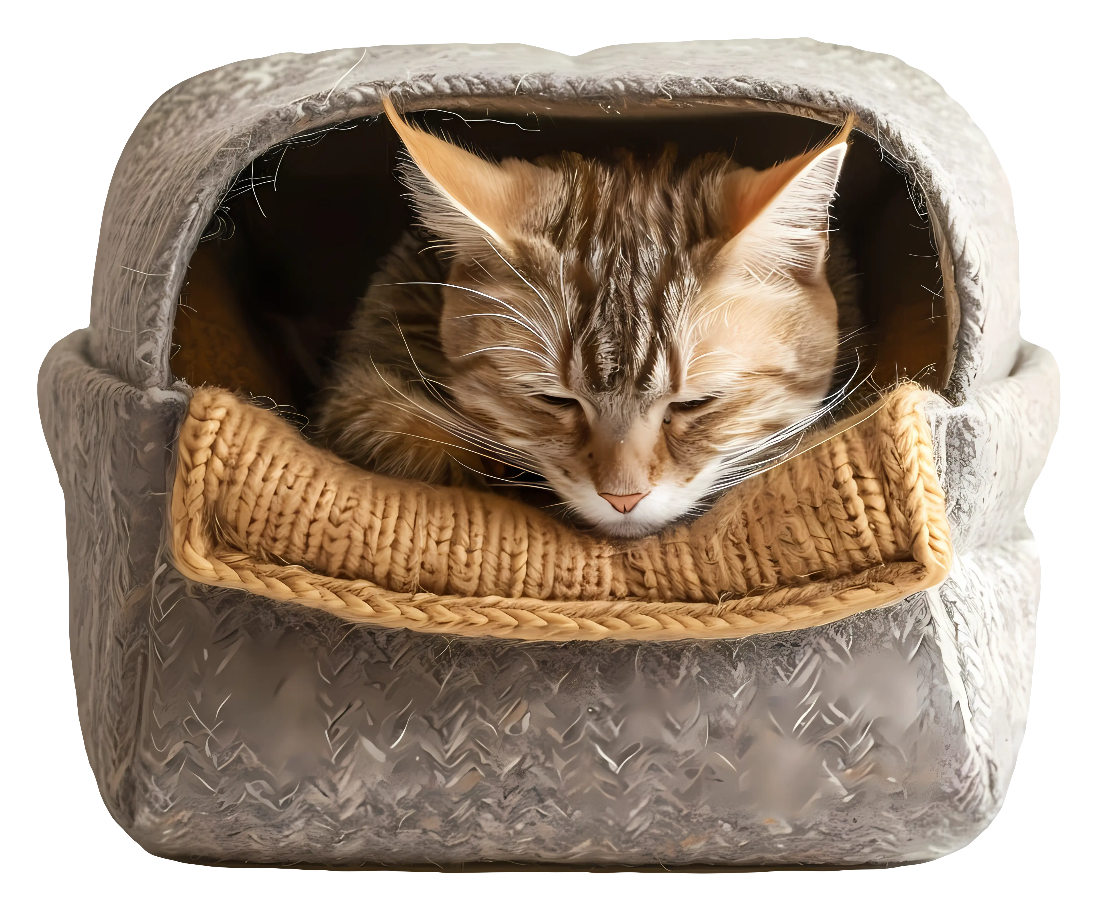 Cat in Bed Illustration