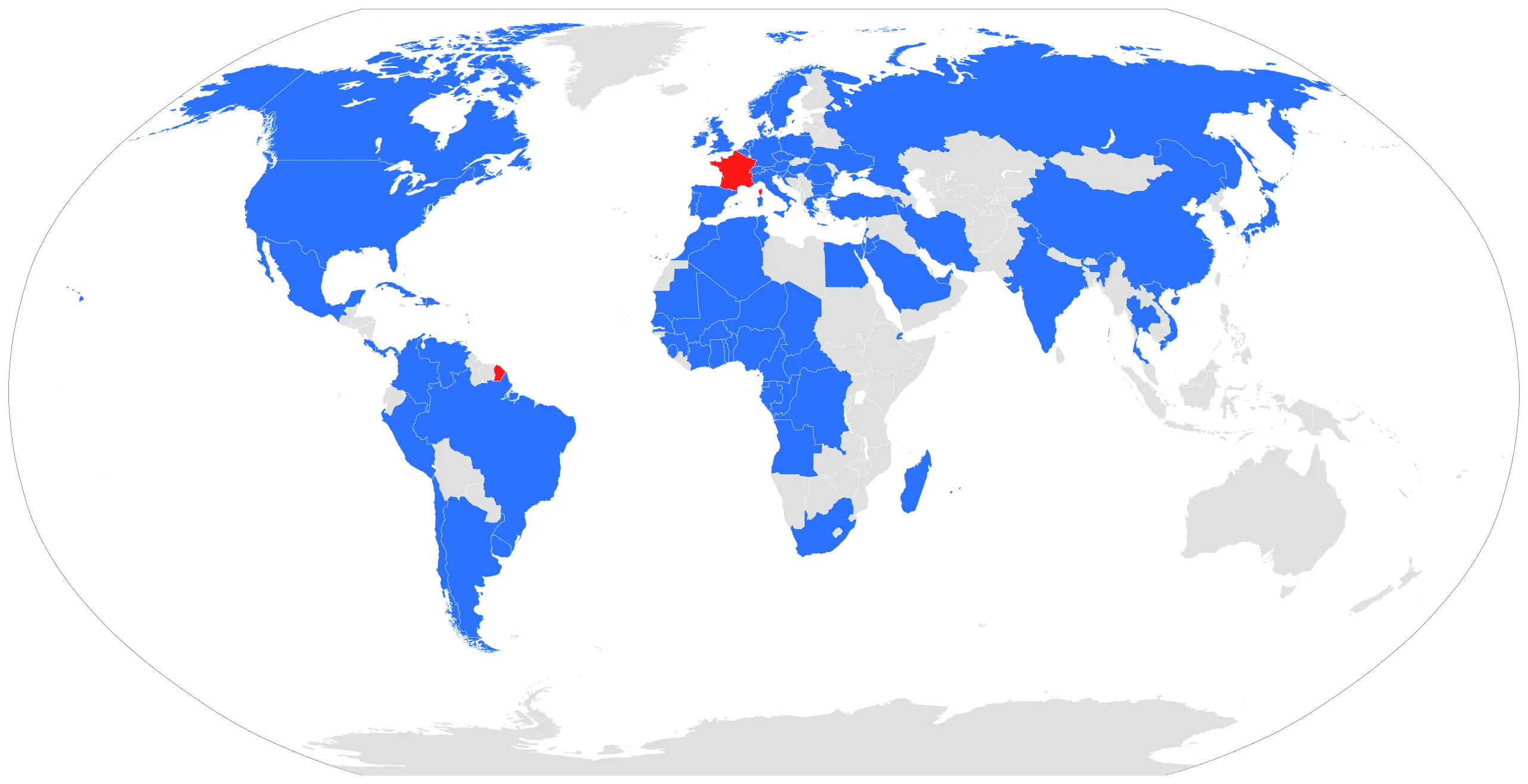Global Map with Highlighted Regions