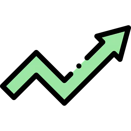 Zigzag Green Arrow Icon
