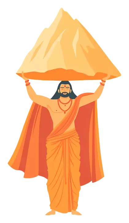 Mythical Figure Holding a Mountain