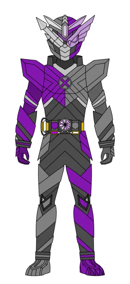 Purple and Grey Armored Character