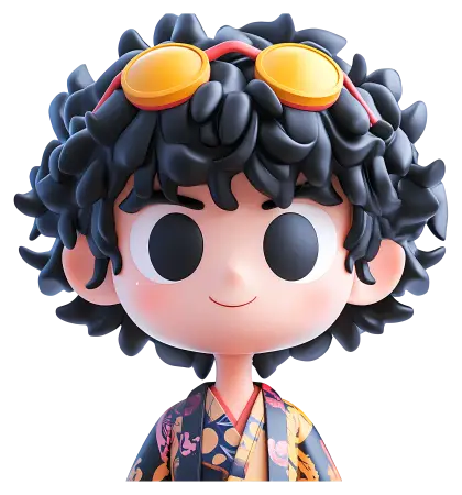 Cartoon Character with Goggles