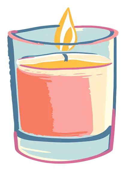 Lit Candle in Glass