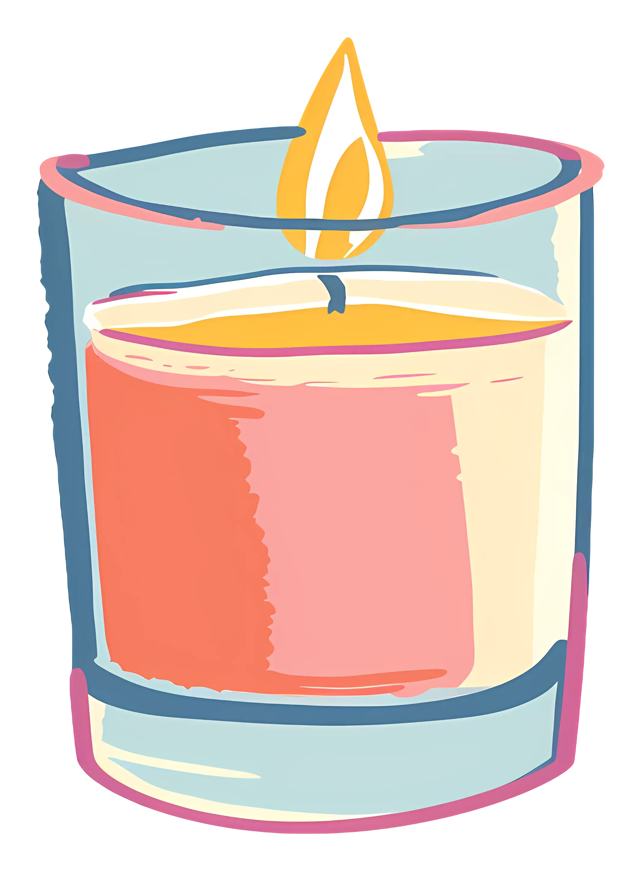 Lit Candle in Glass