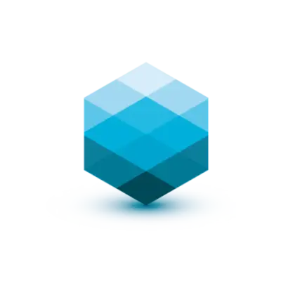 Blue 3D Hexagon Geometric Design