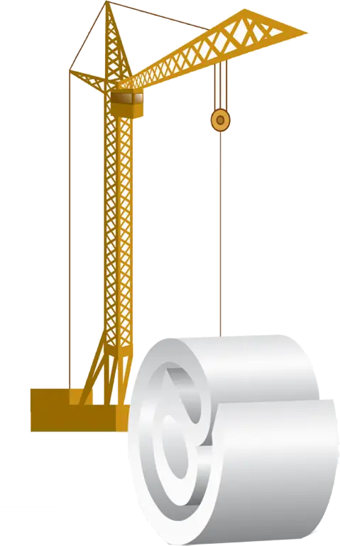 Construction Crane with Metal Roll
